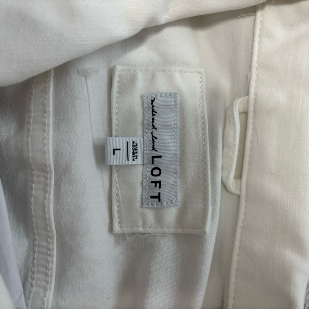 LOFT Cream Denim Jacket - Picture 3 of 3